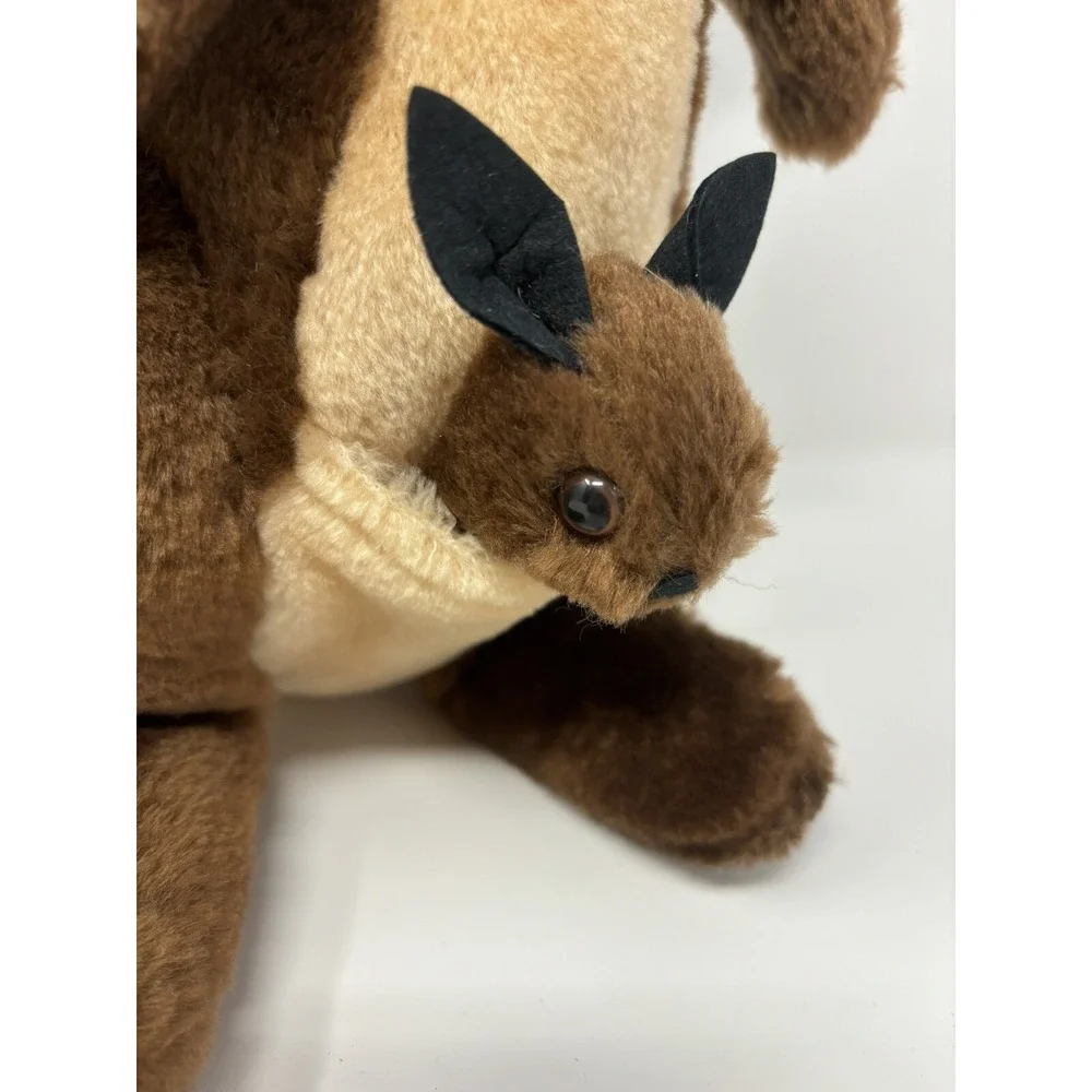 Vintage Rare Sample Kangaroo Mom & Baby Kelly Toy Plush 12